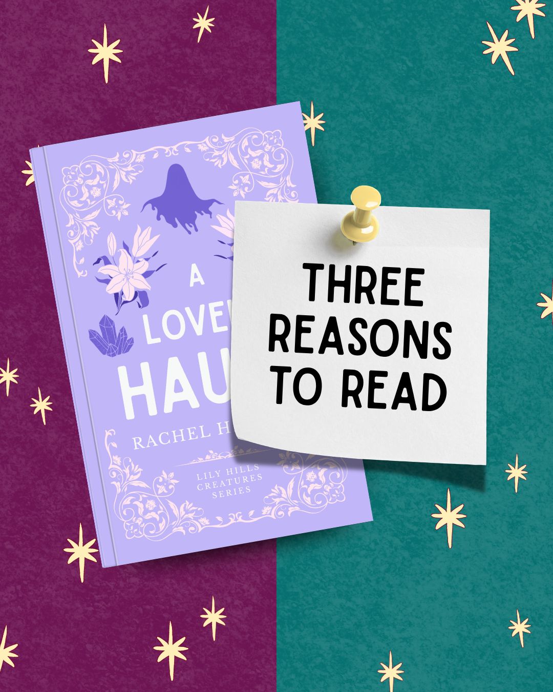 Delilah the magical cat says if you like these three reasons, you'll love A Lovely Haunt. She is always right, so I'd listen to her.

In A Lovely Haunt you'll find ⬇
1. Friends to Lovers: The one person that understood her died, came back, and then got her pregnant from beyond the grave, and REALLY came back so they could have a HEA.
2. Magical Pregnancy: Because life, magic, love, and creature features work in mysterious ways.
3. Interconnected Series: So much more to come! The world keeps getting bigger.

This spicy paranormal romance is coming soon. Preorder on the zon today at the 🔗 in my profile and follow along for announcements on it's updated release date.

✨✨✨

New here? Hi! I’m Rachel.

I write paranormal love stories rooted in themes of belonging and connection. Every novel has a happy ever after and no third-act breakup.

A Lovely Haunt by Rachel H. Drake is a paranormal ghost romance with cozy vibes staring Emily and her best friend William. It has spice, magic, a touch of fate, pregnancy, and more page-turning tropes coming in 2026. It is the first full length release in the Lily Hills Creatures series, but you can also start with the short story ☕ A Peculiar Day at Warm Welcome Café, which is available now, to get to know the magically protected town of Lily Hills.

Lily Hills Creatures is an interconnected series, with different couples and tropes in each book. Readers who enjoy cozy paranormal romance with spice, emotional depth, and creature features will find a home in Lily Hills.