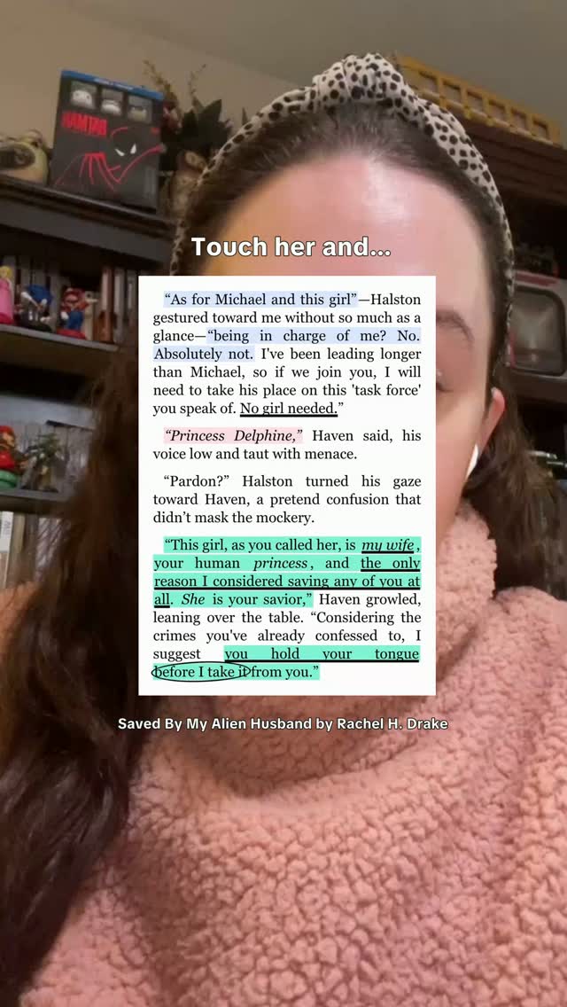 Delphine thought Haven was her imaginary friend. How wonderful it was too be wrong and have him travel to Earth to save the cats... and find love along the way.

Read Saved By My Alien Husband by Rachel H. Drake on Kindle, paperback, and in your library apps like Libby, Hoopla, and more. I'd love to see library sales rise when they are such valuable community tools.

Special edition coming soon!

Tropes and themes in Saved By My Alien Husband:
👽 She thought he was her imaginary friend!
❤️ Her bully apologizes (It's very satisfying)
🐱 Nice exes!
👽 Possessive alien prince
❤️ Psychic cat matchmaker
🐱 Spicy fast burn
👽 Dystopian chaos at the end of the world
❤️ What that tail do? 👀
🐱 Touch her and... Insult her and meet a similar end!

Art by @inkbykloe