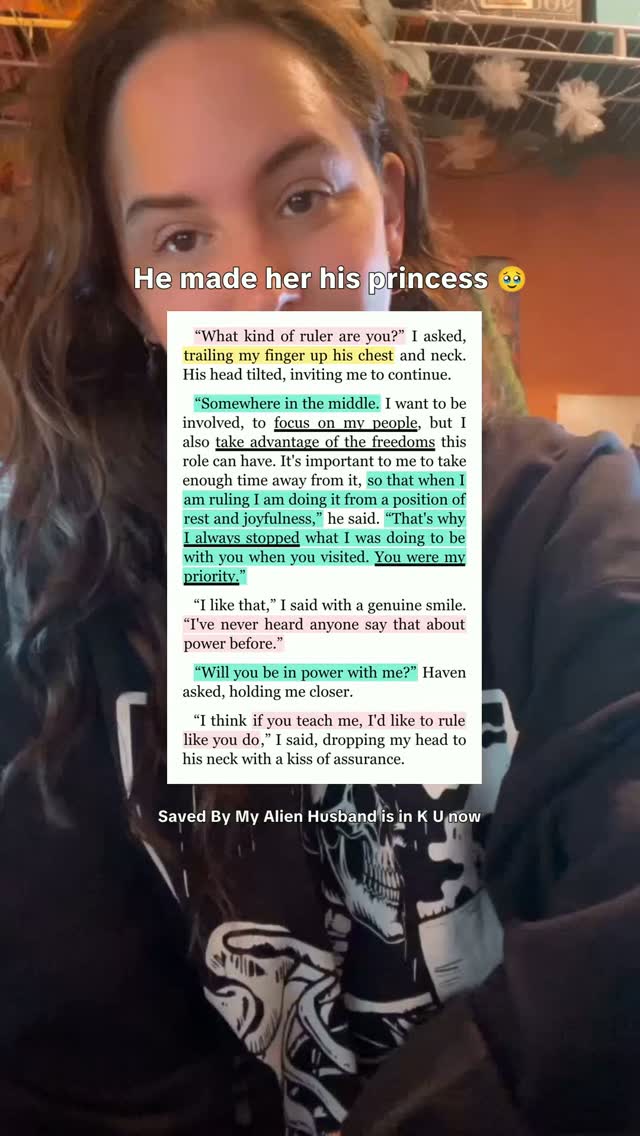 The first human princess of the alien Eldrin species, with PSYCHIC CATS! 👑👽🐱

📖 is SAVED BY MY ALIEN HUSBAND, by Rachel H. Drake! In Kindle Unlimited now!

A funny, spicy alien romance set at the end of the world 👽 and a quick weekend read, perfect for a TBR palette cleanser.

Delphine thought Haven was her imaginary friend. How wonderful it was to be wrong and have him travel to Earth to save the cats... and find love along the way.

What to expect inside...
👑 The first human princess of the Eldrin
👽 Possessive alien prince
🐱 Psychic cat matchmaker
💭 She thought he was her imaginary friend
🌶️ Spicy fast burn
👀 What that tail do?

Read it in Kindle Unlimited, paperback, or request it in your library apps like Libby and Hoopla.

#alienromance #scifiromance #spicybooks #kindleunlimited