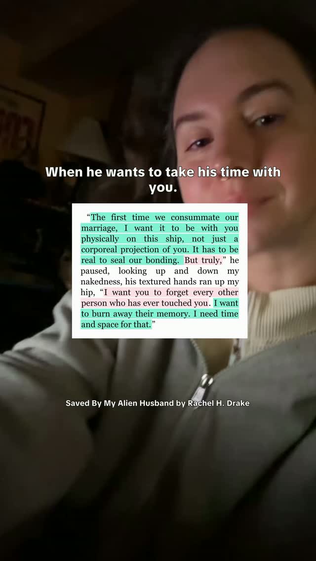 And he MEANT IT. 😅

📖 is SAVED BY MY ALIEN HUSBAND by Rachel H. Drake! In Kindle Unlimited now!

A funny, spicy alien romance set at the end of the world and a quick weekend read, perfect for a TBR palette cleanser.

Starting with a bit of a dystopian vibe, then moving into sci-fi, it follows the last seven days humans inhabit Earth before going off-world with Haven and the Eldrin aliens.

What to expect inside...
🌶️ Spicy fast burn
👽 Possessive alien prince
👀 What that tail do?
💭 She thought he was her imaginary friend
🐱 Psychic cat matchmaker
🌍 Dystopian chaos at the end of the world

Read it in Kindle Unlimited, paperback, or request it in your library apps like Libby and Hoopla.

#alienromance #spicybooks #scifiromance #kindleunlimited